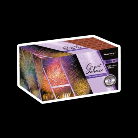 Wyrzutnia Triplex GREAT CHOICE FOR GREAT PARTY TXB614 - 56 strzałów