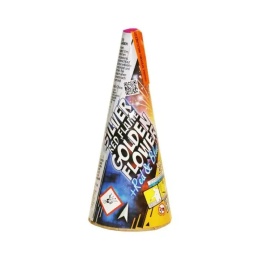 JF92 Silver Red Flame Golden Flower