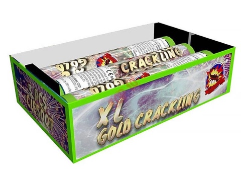 Single shot XL Gold crackling 3 sztuki 30 mm CLE5007 SRPYRO